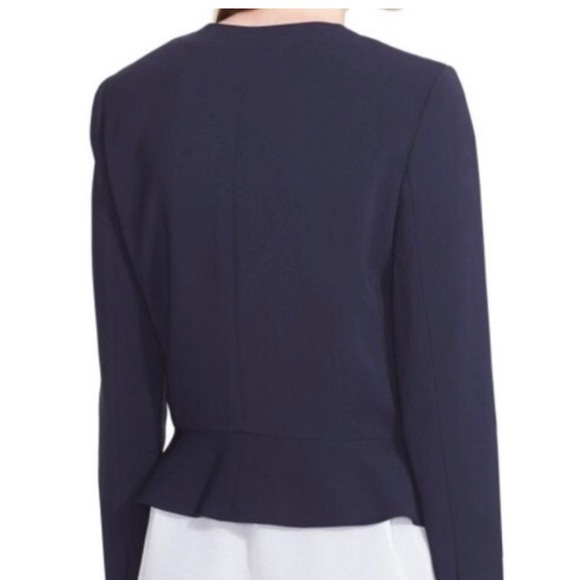 Rebecca Taylor Devon Cropped Navy Blazer - Size 4 - Picture 1 of 4